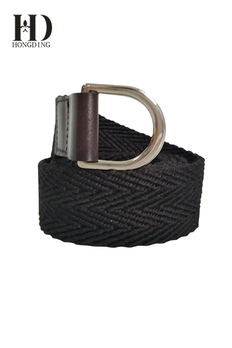 Men's Fabric Belt With D-ring Buckle