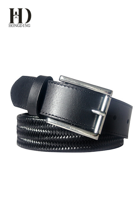 Men's Braided Belt with Metal Rings