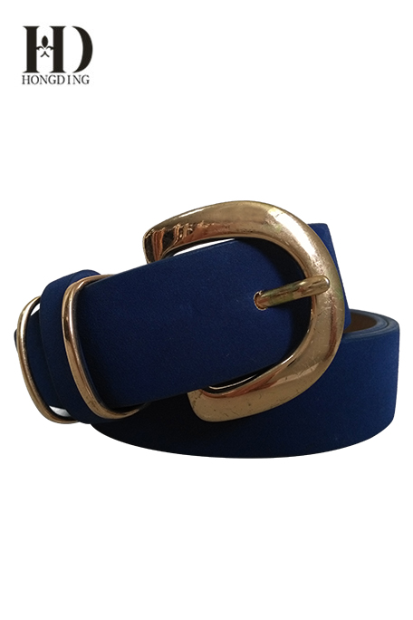 Blue vegan leather belts for women