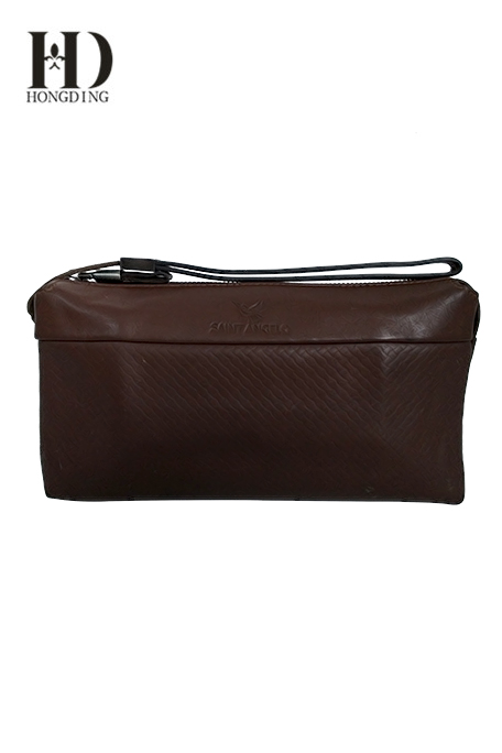 Mens leather clucth Bag Comes With Zipper strap