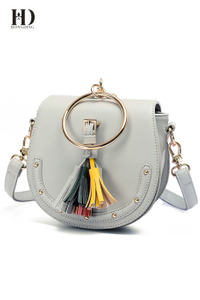 HongDing Leisure All-Match Shoulder Bags PU Leather Handbags With Tassel Cross-Body Bags For Women