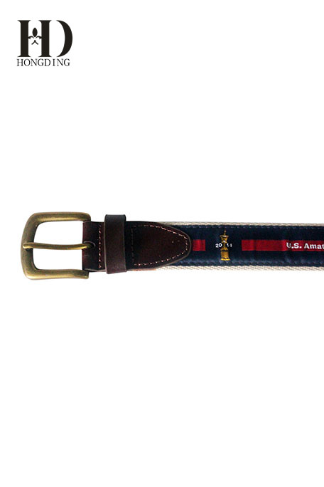 Navy Mens Webbing Belts with pin-buckle